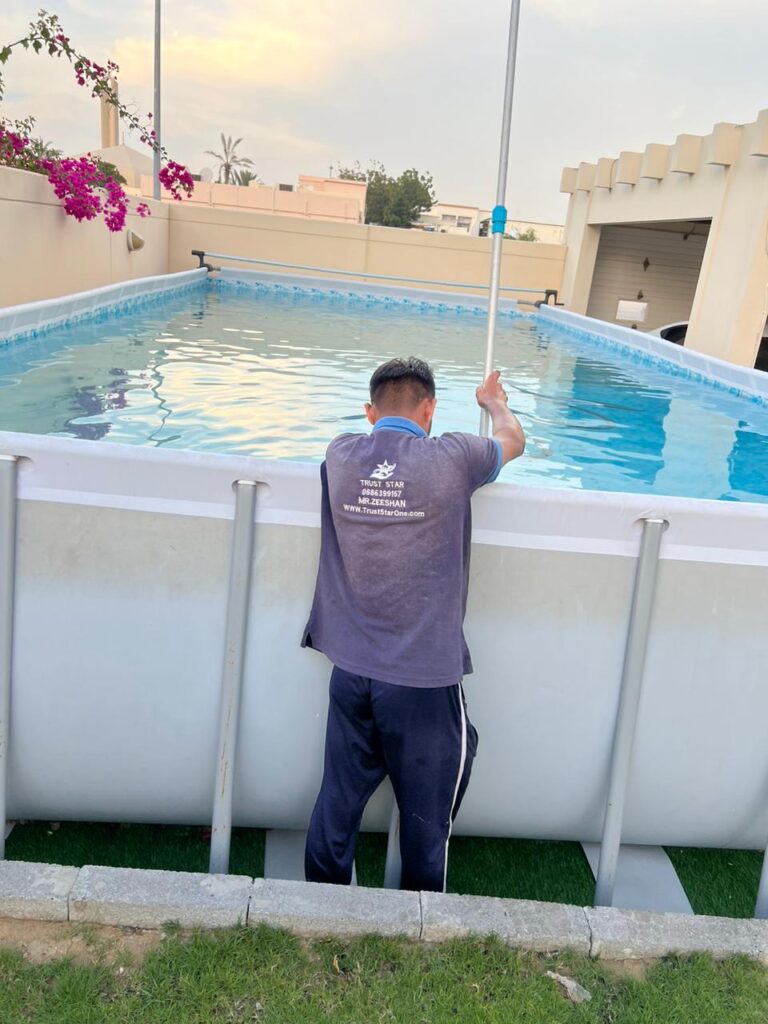 Professional team building a custom pool with clean lines and premium materials in Dubai Hills Estate Dubai